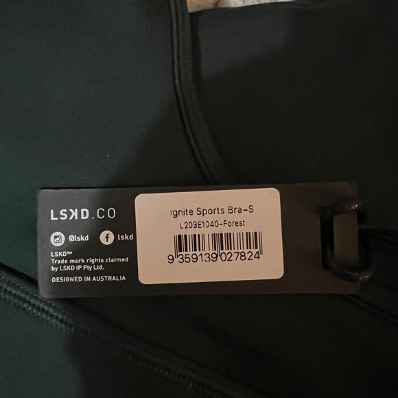 LSKD Ignite Sports Bra- Green - Picture 3 of 5